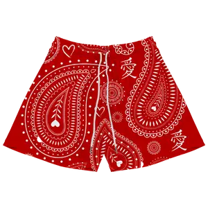 Love Kanji Shorts - Red