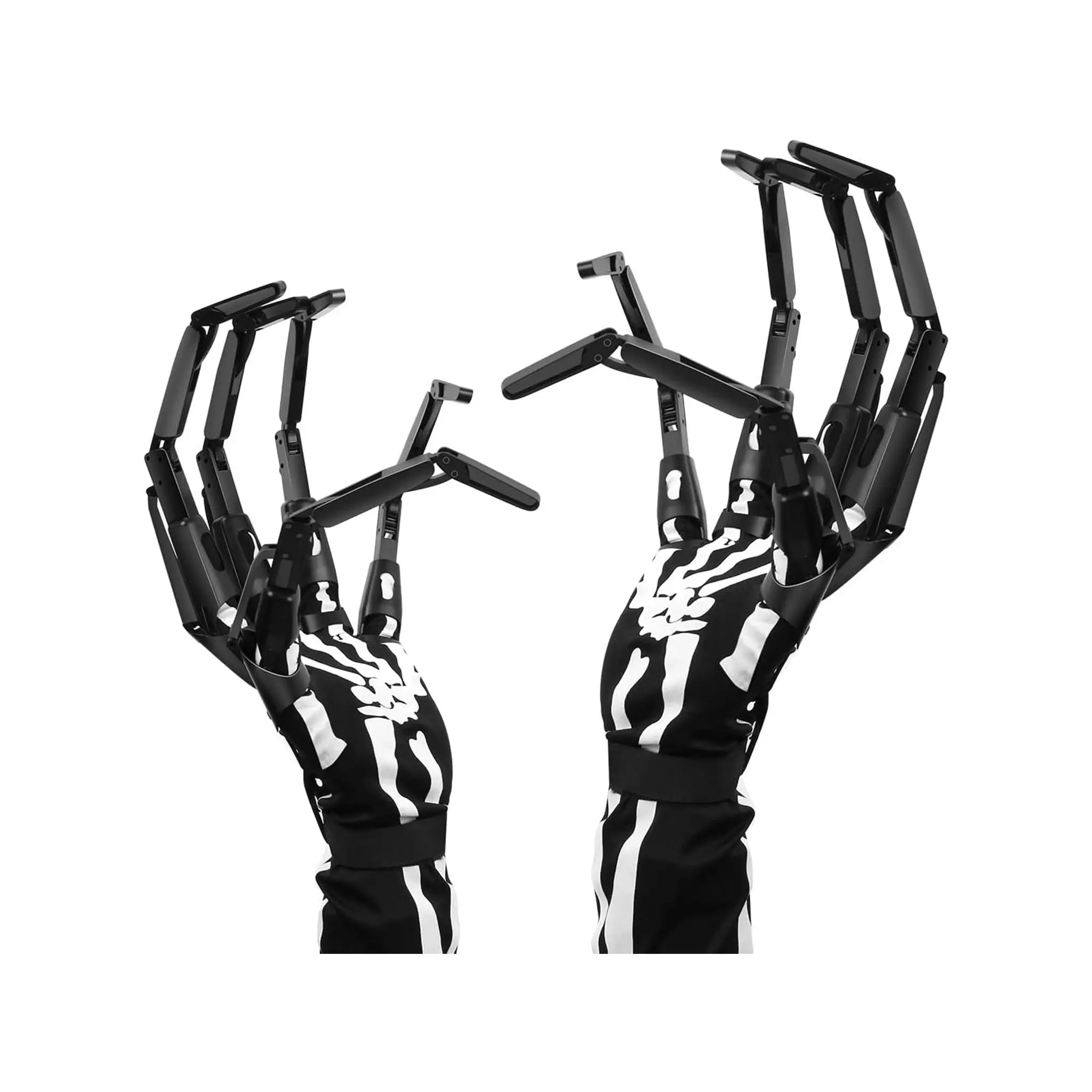 Unisex Articulated Halloween Hand Prop, Flexible Movable Fake Finger Extensions, Easy-On-Off Spooky DIY Cosplay Costume Accessories Gift