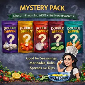 Double Dippin "Mystery 5 Pack” Seasonings, Marinades, Rubs, Spreads & Dips!