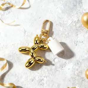 Golden Balloon Dog Lip Balm Keychain – Cute, Chic & Summer Fridays Compatible