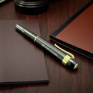 1pc LANBITOU3062 Business Pen Black Gold Color Matching Texture Office Writing Pen Signature Gift Is Appropriate, for Leaders, Elders Christmas, New Year Must-have Good Things, Specialty Pen, Office Supplies