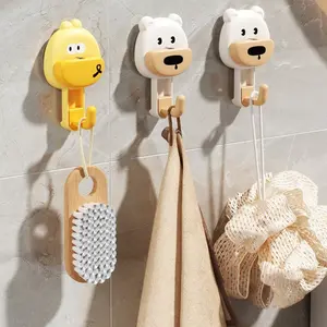 Universal Kitchen Bathroom Door Back Hook Suction Cup Hook No Drilling Dorm Vacuum Traceless Stick Hook