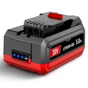 20V 5.0Ah High-Capacity Lithium-Ion Replacement Battery for Bauer Cordless Power Tools, Compatible with Models 1701C-B, 1702C-B, 1907C-B, 2108C-B, 2109C-B