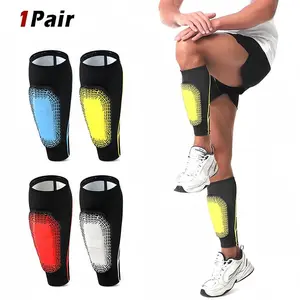 Soccer Shin Guards Pads 1 Pair Calf Sleeve Compression with EVA Pads for Football Baseball Taekwondo Boxing MTB Outdoor Sports Protective Gear Christmas Gift