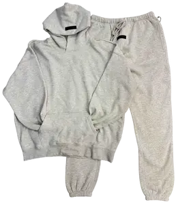 2022 Light Gray Hoodie Pants Set--Pullover Hoodie & Jogger Pants Combo, Athletic Oversized Style for Casual Daily Streetwear, CleanFit Aesthetic