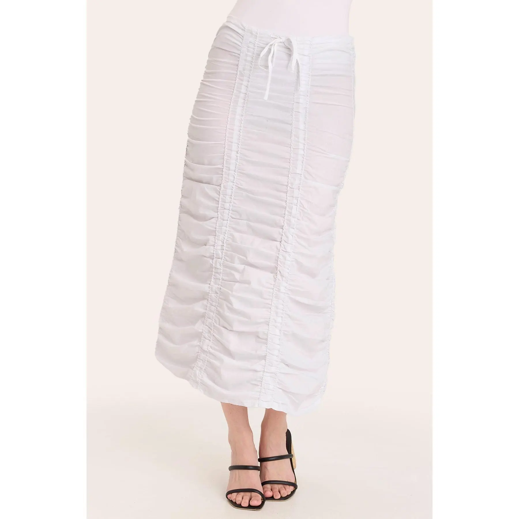 Double Shirred Panel Skirt
