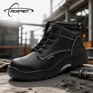 TOASAFZXY Built Tough – Men’s Waterproof Composite Toe Work Boots, Indestructible Leather Safety Shoes for Hard Work
