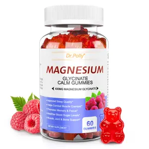 Dr.polly Magnesium Glycinate Gummies 400mg,10-in-1 Magnesium Complex Supplement with Zinc Vitamin D3 Plus L-Theanine High Absorption Chelate Potassium Magnesium Supplement