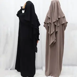 1pc Elegant Muslim Abaya Robe Dress with Retro Pocket Design – Comfortable Loose Fit, Polyester Blend, Black & Beige Options, Perfect for Women’s Daily Wear, Travel, and Ramadan Prayer abaya  khima  rset luxury  abaya