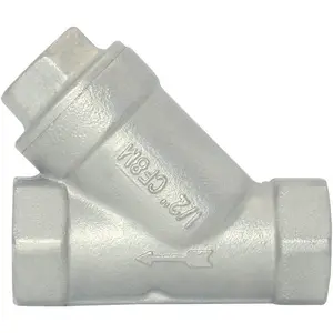 1/2" WYE Strainer Mesh Filter Valve,800WOG Y-Spring NPT Female Check Valve,Stainless Steel SS316 CF8M