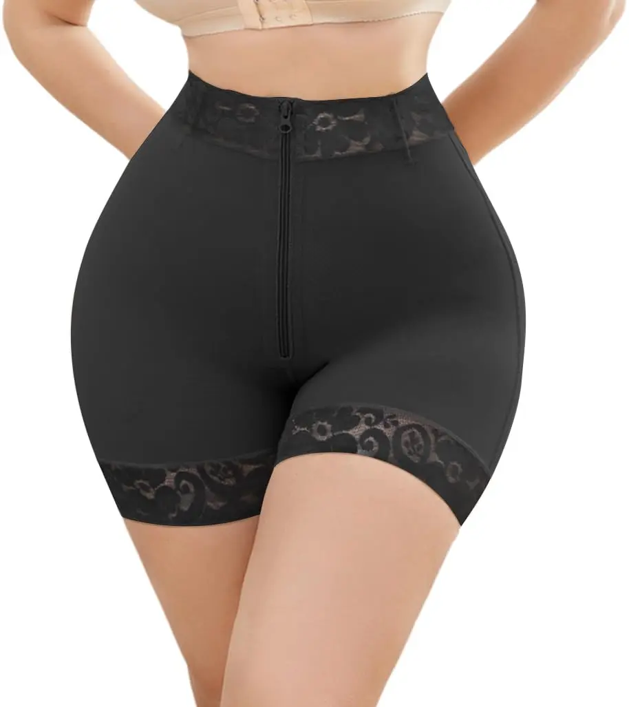 Women's COOSHAPE High-Waisted Compression Butt-Lifting Shapewear Shorts - Basic Tummy-Smoothing Colombian Faja Underwear