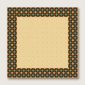 Hareg Silk Scarf 100% Pure Silk 90cm x 90cm Elegant Geometric Pattern in Rich Gold and Black Handcrafted in Ethiopia for Versatile Styling