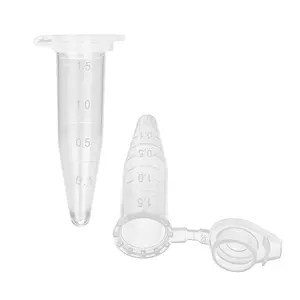 500pcs 1.5ml Conical Micro Centrifuge Tubes Plastic Test Vials with Snap Cap Sample Storage Containers