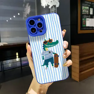 Cool Skateboard Crocodile Cartoon Style Phone Case for iPhone 17 Pro Max 17 Air 17Pro 16 15 14 13 12 11 Pro Max， Creative Trendy Gift