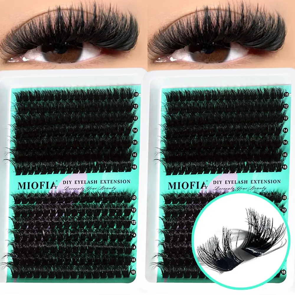 MIOFIA Thick Fluffy Lashes Clusters 150D 100D 80D 50D Natural Lash Clusters 3D Faux Mink Lashes DIY Eyelash Extension Makeup 2026 New