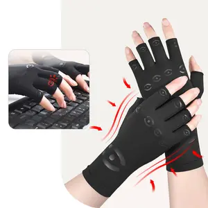 Finger Joint Compression Gloves for Wrist Pain Relief - Half Finger Design for Carpal Tunnel & Arthritis, Raynauds and Provide Arthritis Pain Relief For Hand,Provides Support for Typing, Gaming, Motorcycling