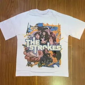 The Strokes Band White Unisex Cotton Black All Size Unisex Tee Shirt Ur448