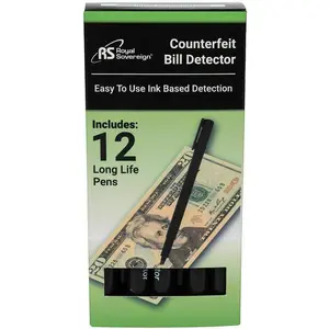 Royal Sovereign Counterfeit Detection Pens 12 Pack (RCD-0112-ADBK)