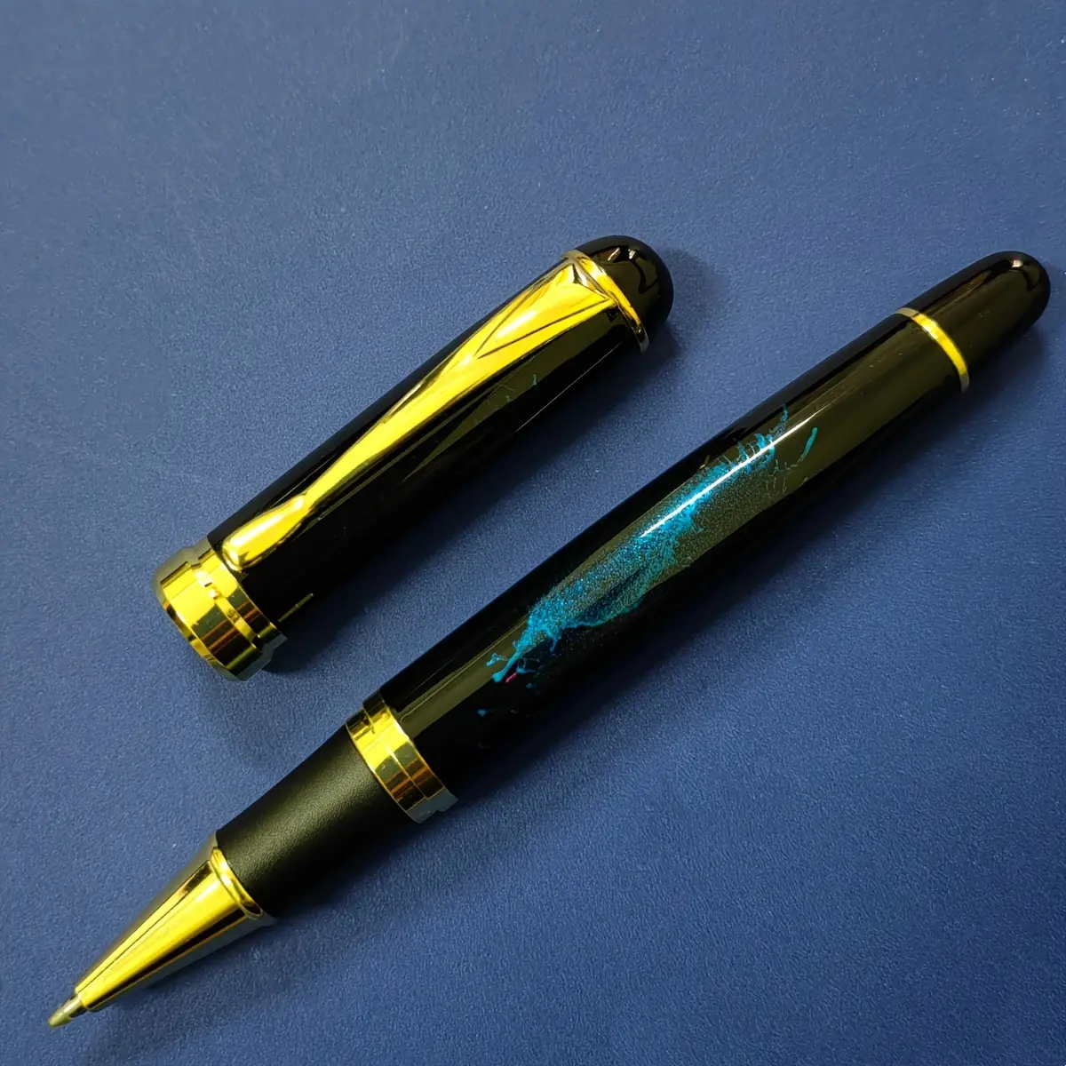 Fireworks Blue & Gold Clamp