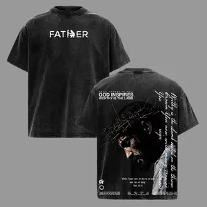 FATHER , FORGIVE THEM Vintage Jesus Christian Oversized T-Shirt / Tank Top / Hoodies, God Inspires Faith Graphic Tee, Religious Streetwear, Gospel Worship Shirt, Gift for Believers