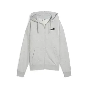 PUMA Womens Essentials No. 1 Logo Comfort Hoodie Athletic Outerwear Casual - Grey