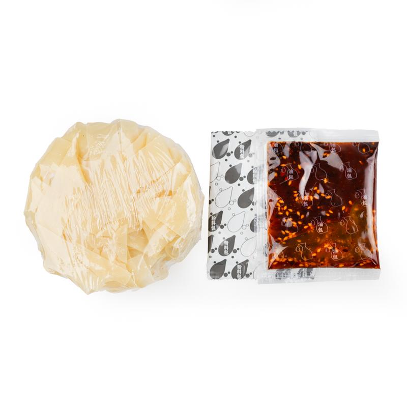 SAYLALA by Weee! Super Wide Chili Oil Noodles | Spicy Ramen Noodles | Instant Ramen - 440g (110g x 4, 4 servings)