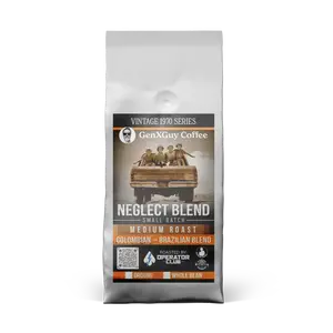 GenXGuy Coffee Neglect Blend Medium Roast Colombian Brazilian Blend Well Balanced Full Body Honey Cocoa Taste Notes