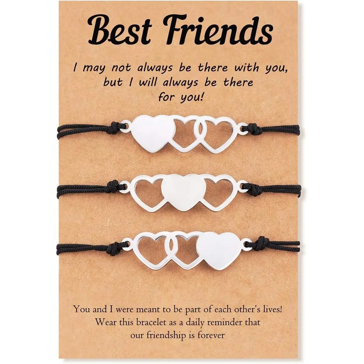 2/3/4/5/6 Pcs Best Friend Bracelets Bff Matching Heart Bracelet Best Friend Friendship Gifts