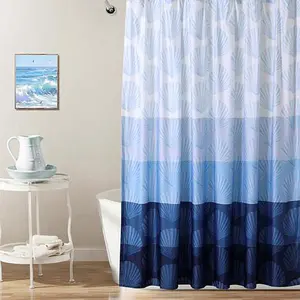 Concierge Collection 100% Rayon from Bamboo Coastal Shower Curtain