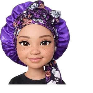 Crown’d Essence Satin Bonnet - Adjustable Wrap-Around Tie for Secure Fit, Reduces Frizz, Prevents Breakage, Locks in Moisture, Ideal for Curls, Braids, Silk Press, Natural Hair