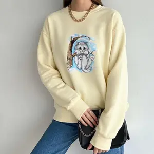 Distressed Cat Sweatshirt Cat Crewneck Cat Pullover Cat Jumper Cat Unisex Cotton T-Shirt, Sweatshirt, Hoodie