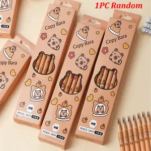 6-Pack Capybara Pencil Set, Cute Creative Stationery for Students, Drawing, Art Drafting Pencils, Office Use, Ideal School, Home, Office Supplies