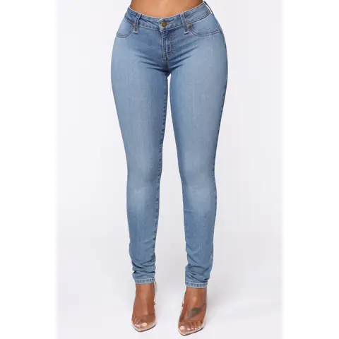 Flex Game Strong Low Rise Skinny Jeans - Light Blue Wash
