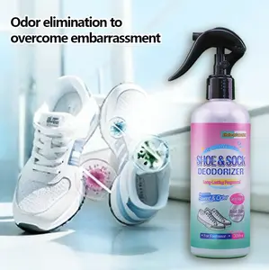 Foot and Shoe Deodorizer Spray, Deodorant and Smell Remover, 24-Hour Freshness Foot Odor Eliminator for Feet Extra Strength Fresher for Smelly Shoes & Stinky Feet Spray，10.15 fl oz