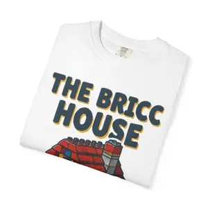 The Bricc House T-shirt | Colorful Brick Lego House, Briccs Only Back Print