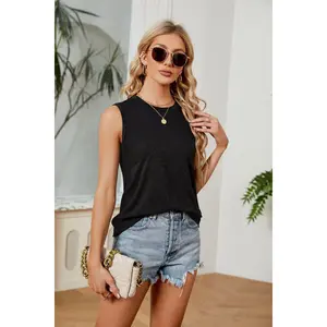 Round Neck Tank Top - Versatile Design for Comfortable Wear, Ideal for Everyday Wear Casual Basic