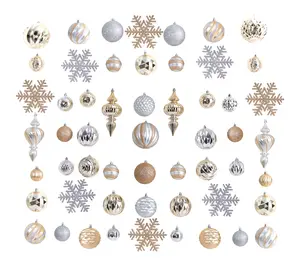 Nearly Natural Shatterproof Ornament Box Set 81 Count