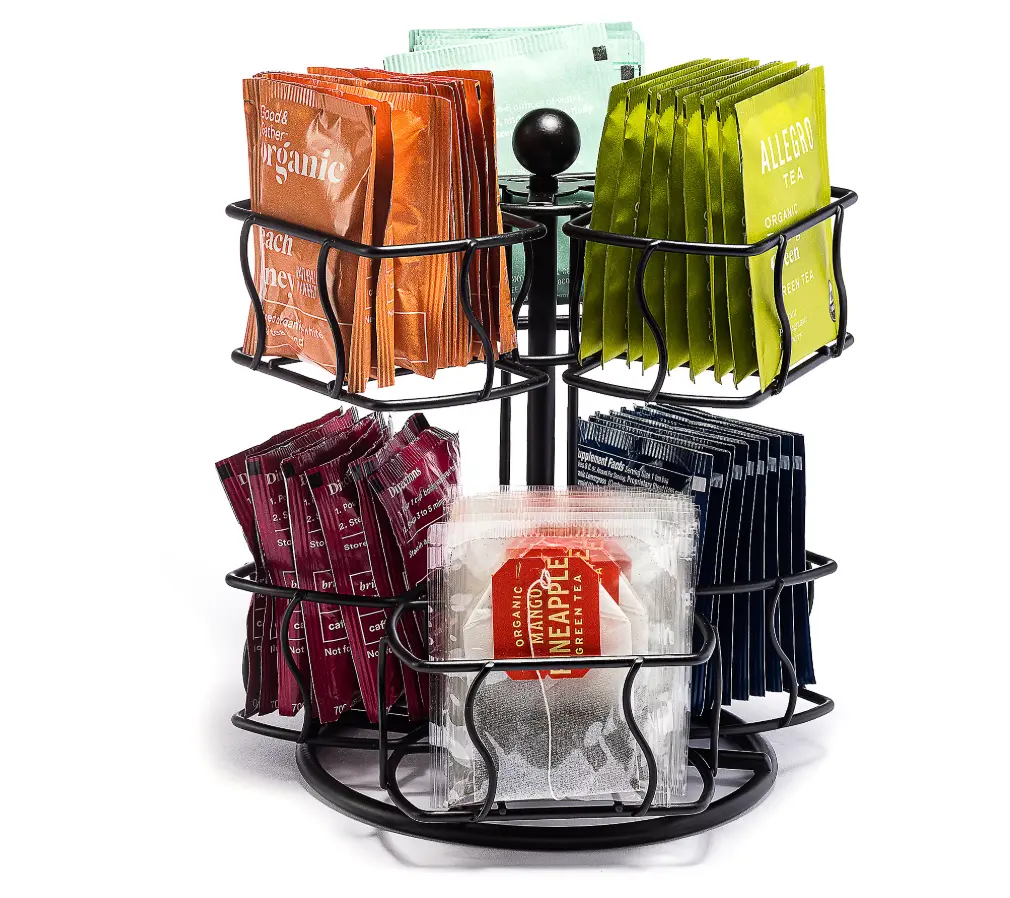Tea Bag Spinning Carousel Organizer