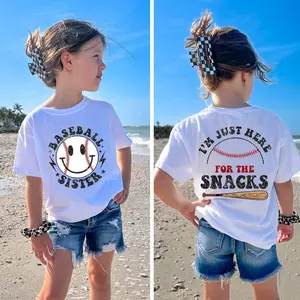 I'm Just Here for the Snacks Baseball Sister Shirts, Baseball Season Game Day Youth-shirt, Gift for Baseball Snack, Sports Fan, GenXYZ Baseball Fan