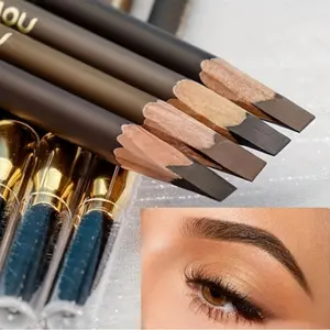Ultimate Waterproof Eyebrow Pencil Set, Cosmetic, Smudge-Proof Long-Lasting Formula, Dual-Head Brush Included, Perfect Natural Look, All Skin Types, Christmas Gift