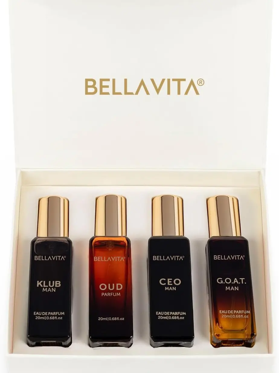 Bellavita 4‑Pcs Men’s EDP Perfume Gift Set