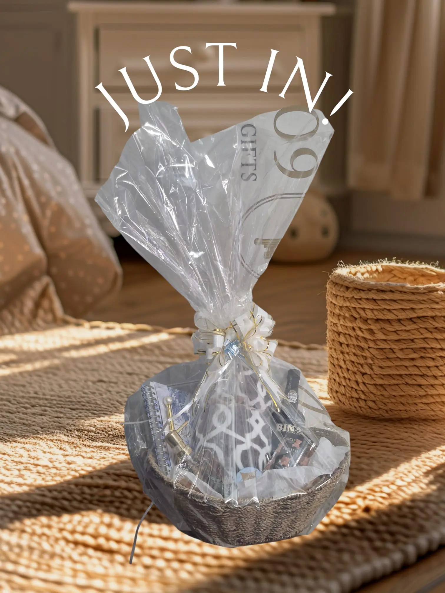 Just Ini Luxury Housewarming Gift Basket for Realtor Closing Red & Gold Celebration Hamper Thank You Gift for Home Buyer Clients Unisex