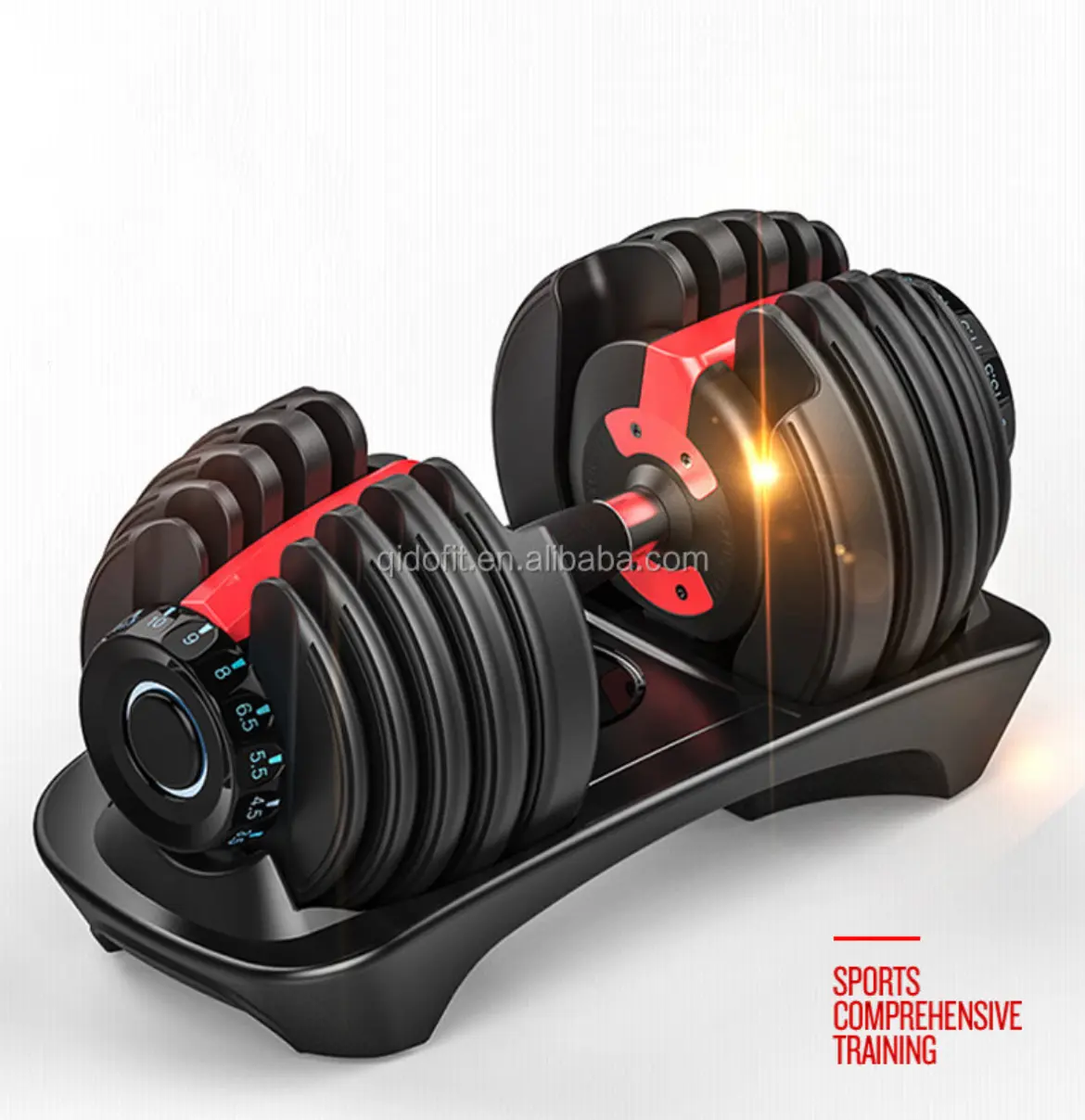 Adjustable Dumbbells (5lbs to 90lbs, 40kg Max) - Metal Compact Space Saver Home Gym Essential, Whole Body All-in-1 Weight Training Equipment with Twist & Lock Tech, Replace 15 Pairs for Muscle Building