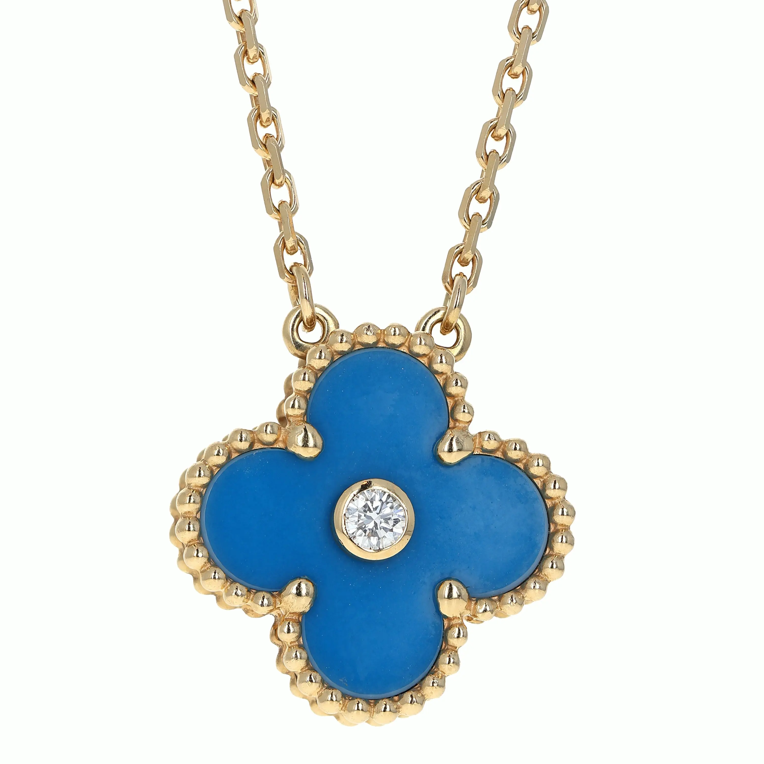 Pre-owned Van Cleef & Arpels Holiday Vintage Alhambra Pendant Necklace
