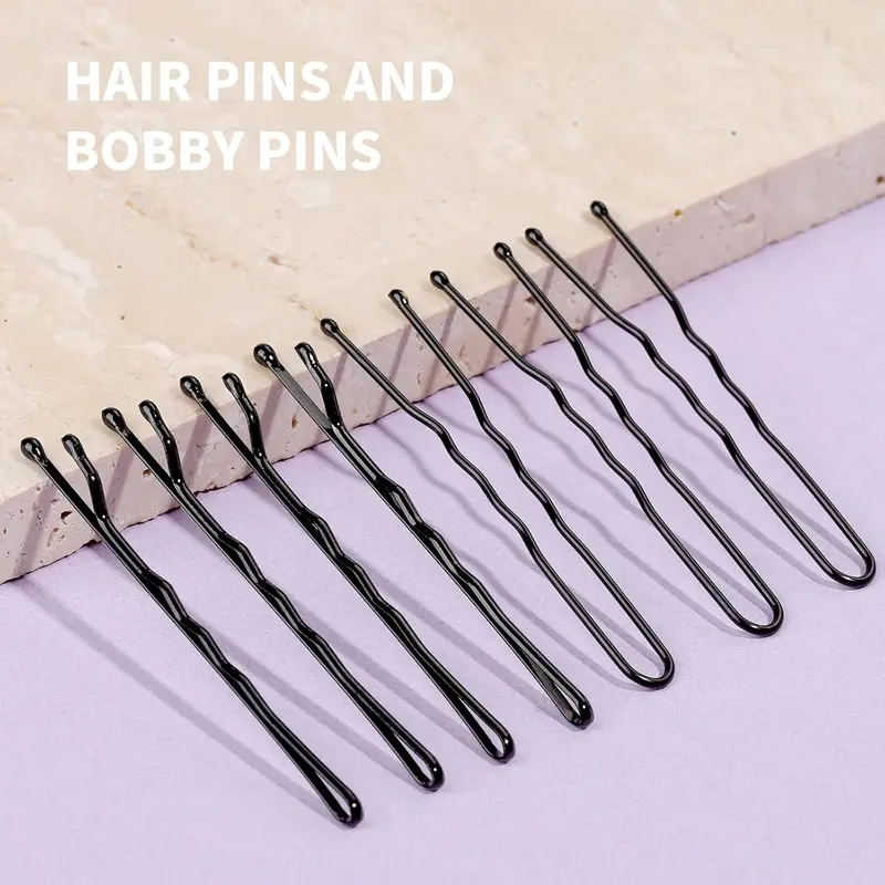 【NOT FOR SALE】Women's Bun Pins - Rust-proof Wave-shape Hair Styling Clips, Casual Colorful Accessories, Suitable for All Hair Types (Random Colors, Quantities, Styles)