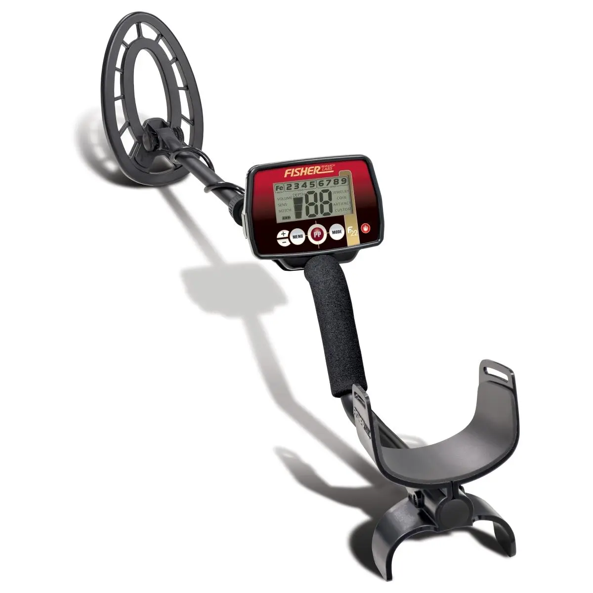 Fisher Labs F44 Weatherproof Multi-Purpose Metal Detector - Professional Outdoor Gear with 20 Levels of Adjustable Volume, Jewelry/Coin Detection, Custom Settings, Included Batteries, Lightweight, Metal Detectors, 7.69 Khz