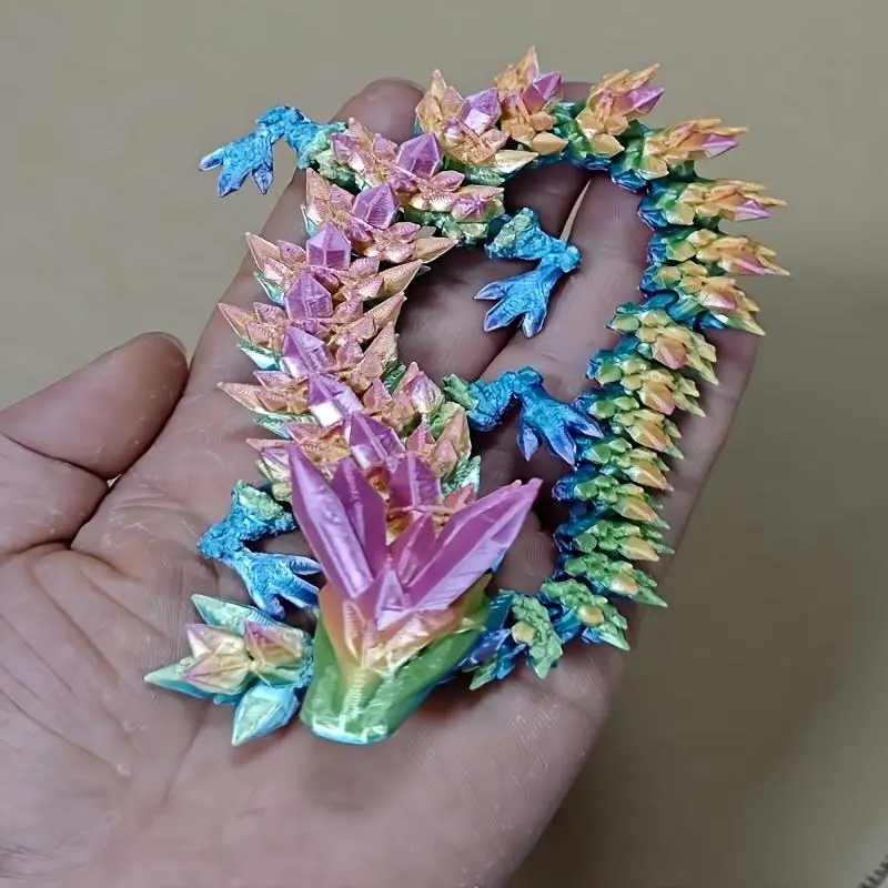 3D Printed Dragon Statue, Colorful Changeable Dragon Sculpture, Creative Decoration for Home, Office & Garden, Garden Supplies, Decor Figurine, Decora
