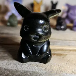 Golden Obsidian Pikachu Pokemon Figure