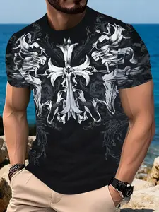 Men's Vintage Style Short Sleeve T-Shirt, Oversized Loose Fit, Breathable Pure Cotton, Casual Streetwear, Summer Fashion