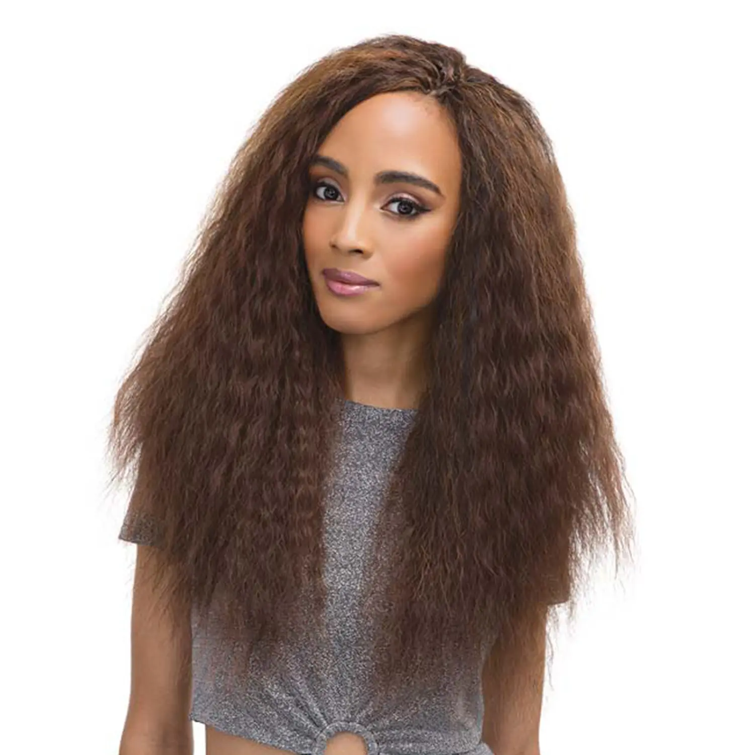 Janet Collection Remy Human Hair Braids - Wet n Wavy New Super French Bulk Pack, 4Pcs Curly Wavy Hairpiece Hair Weave Extensions (18"-22"), Curly Wavy Hair, Braiding Hair Extensions